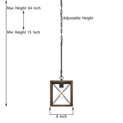 Lanterne suspendue carrée à 1 ampoule Alodie homologuée UL