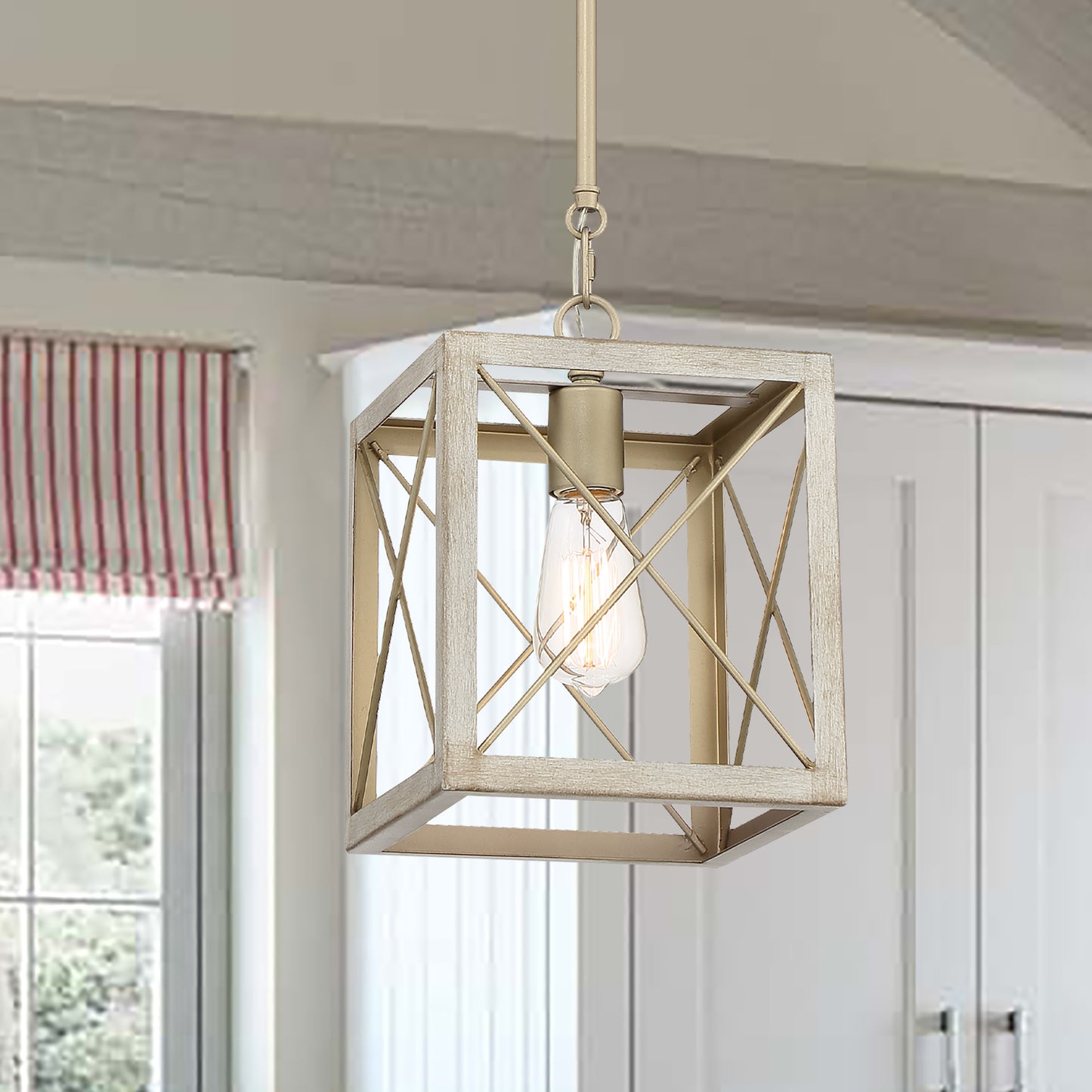 Alodie 1-Light Lantern Square Pendant UL Listed