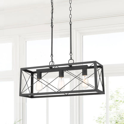 Alodie 3-Light Kitchen Island Rectangle Pendant UL Listed