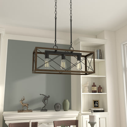 Alodie 3-Light Kitchen Island Rectangle Pendant UL Listed