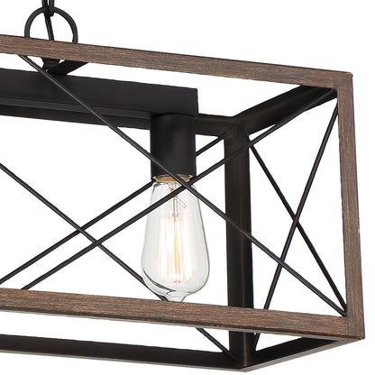 Alodie 3-Light Kitchen Island Rectangle Pendant UL Listed