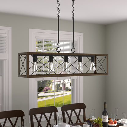 Alodie 5-Light Linear Kitchen Island Pendant UL Listed