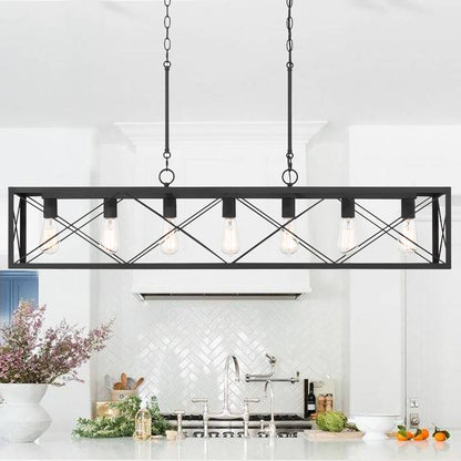 Alodie 7-Light Linear Rectangle Pendant UL Listed