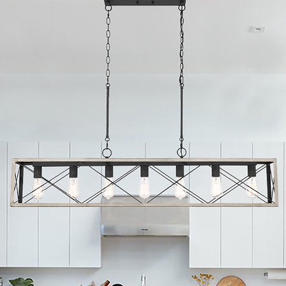 Alodie 7-Light Linear Rectangle Pendant UL Listed