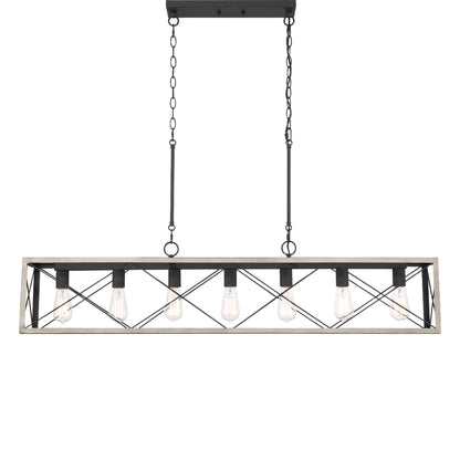 Alodie 7-Light Linear Rectangle Pendant UL Listed