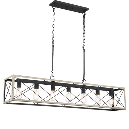 Alodie 7-Light Linear Rectangle Pendant UL Listed