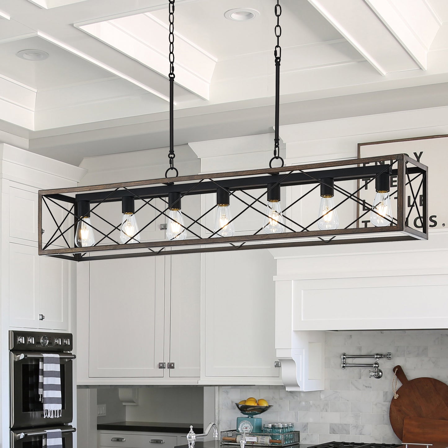 Alodie 7-Light Linear Rectangle Pendant UL Listed