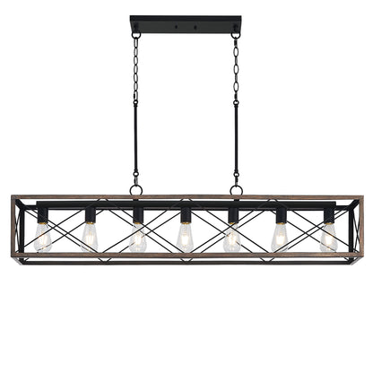 Alodie 7-Light Linear Rectangle Pendant UL Listed