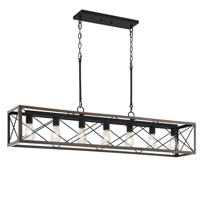 Alodie 7-Light Linear Rectangle Pendant UL Listed