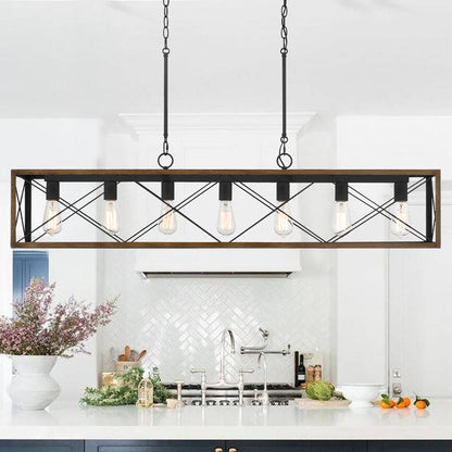 Alodie 7-Light Linear Rectangle Pendant UL Listed