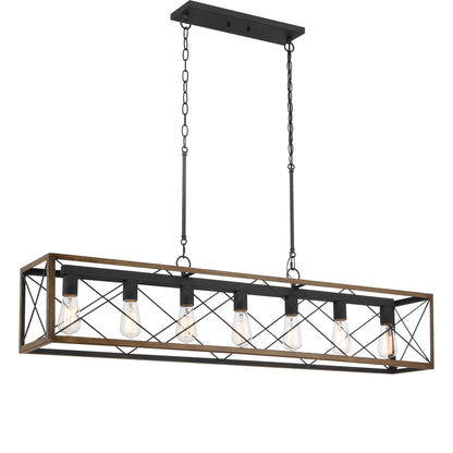 Alodie 7-Light Linear Rectangle Pendant UL Listed