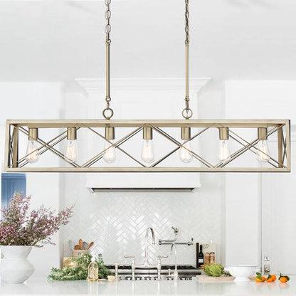 Alodie 7-Light Linear Rectangle Pendant UL Listed