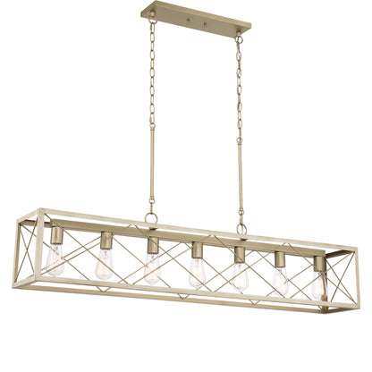 Alodie 7-Light Linear Rectangle Pendant UL Listed