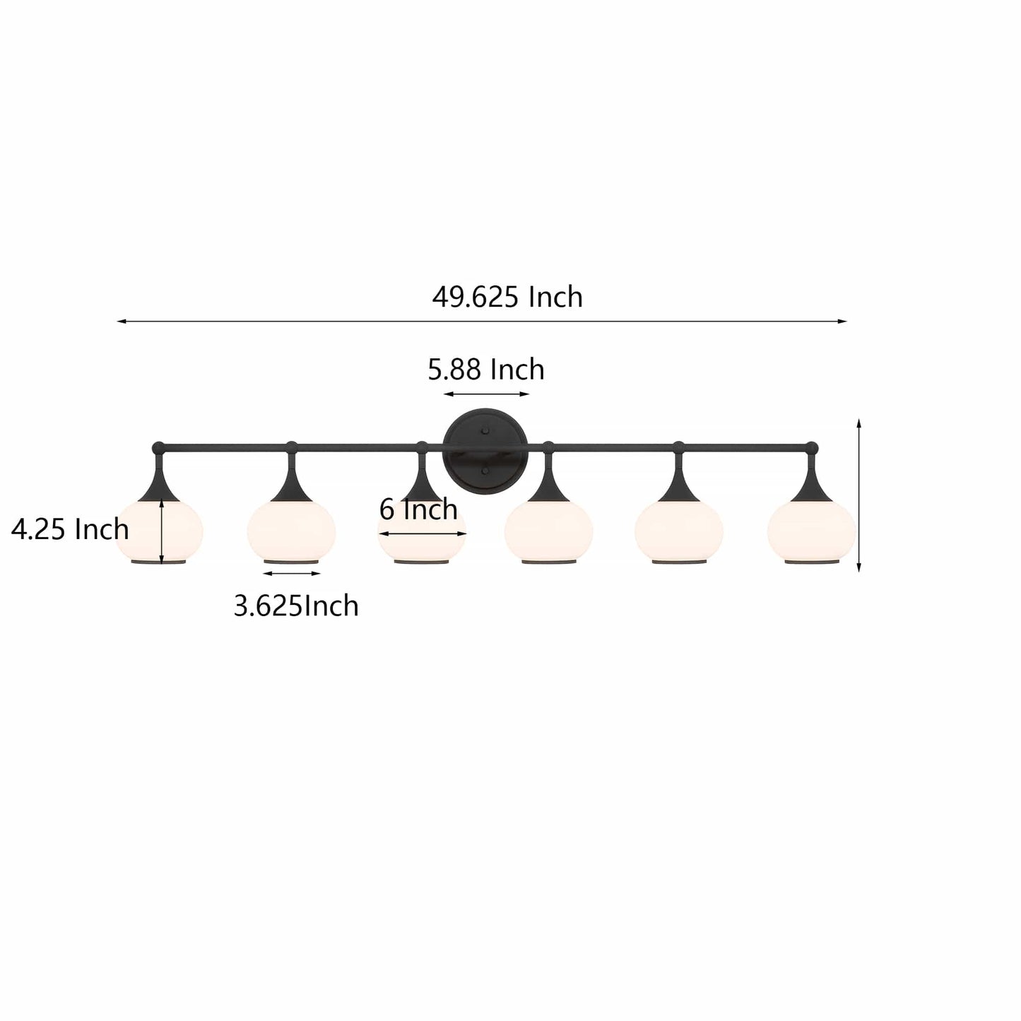 6 - Light Dimmable Vanity Light