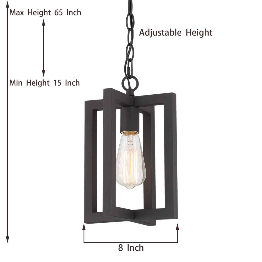 Santa 1-Light Lantern Farmhouse Pendant UL Listed