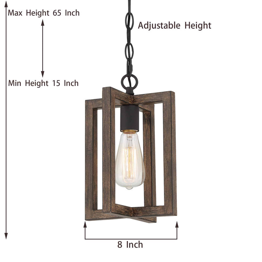 Santa 1-Light Lantern Farmhouse Pendant UL Listed