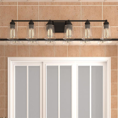 Virden 6-Light Black Bathroom Vanity Light