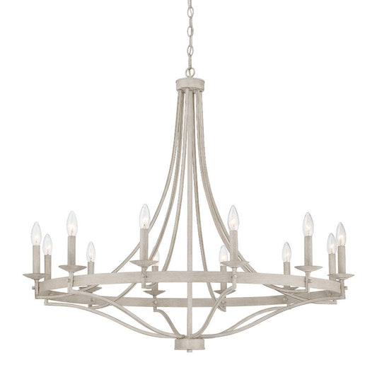 Chanton 12-Light Classic Candle Style Wagon Wheel Chandelier UL Listed