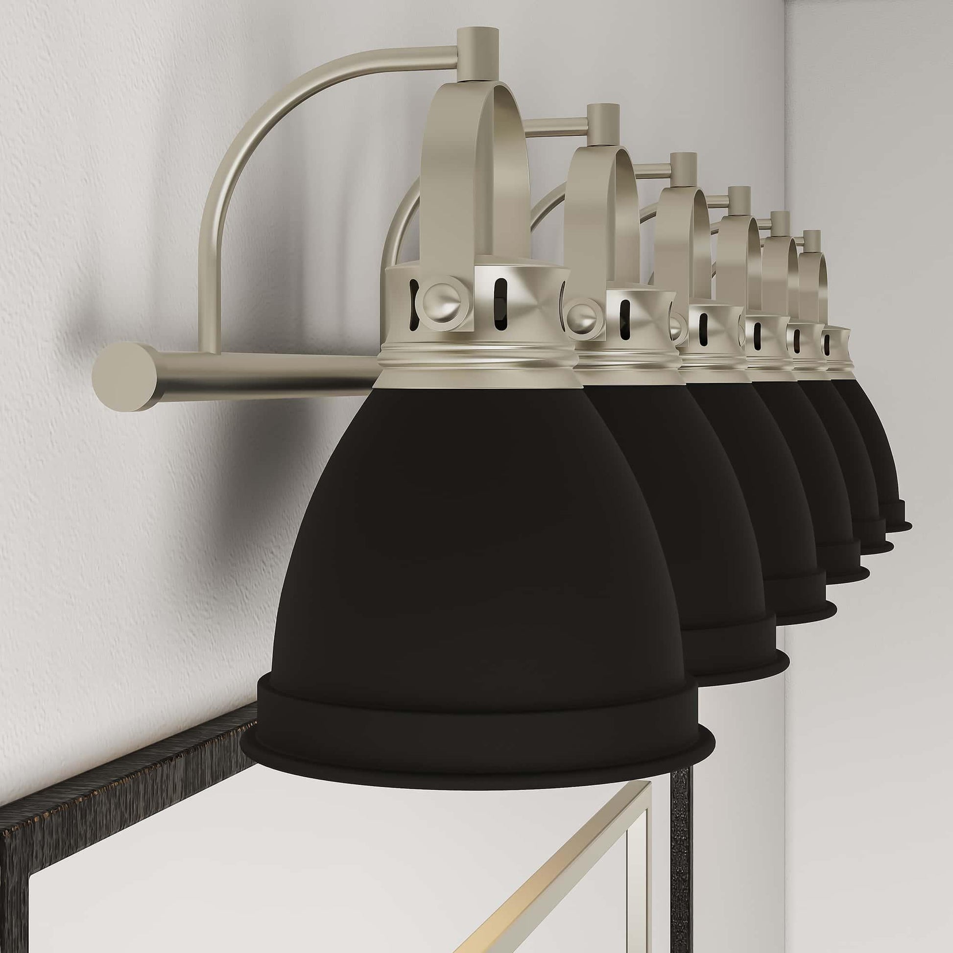 6 light black shade vanity light (2) by ACROMA