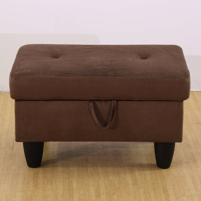 Enfield Rectangle Solid Colour Storage Ottoman