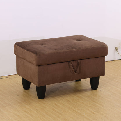 Enfield Rectangle Solid Colour Storage Ottoman