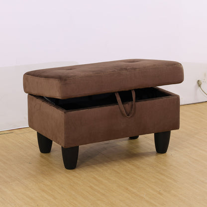 Enfield Rectangle Solid Colour Storage Ottoman