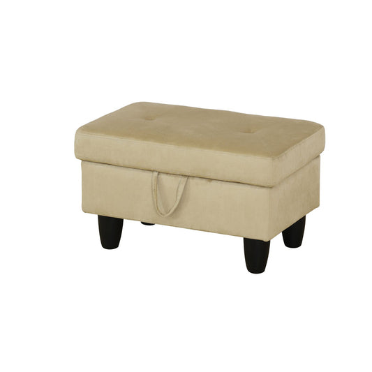 Pouf de rangement rectangulaire de couleur unie Enfield