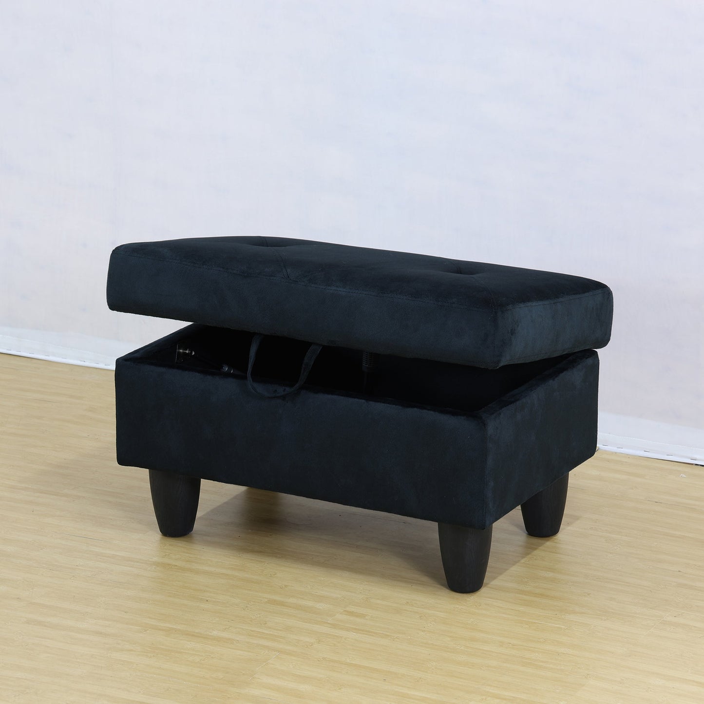 Enfield Rectangle Solid Colour Storage Ottoman