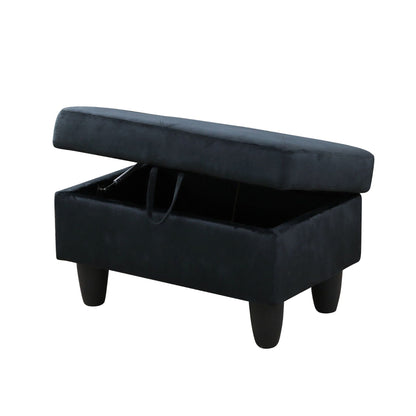 Enfield Rectangle Solid Colour Storage Ottoman