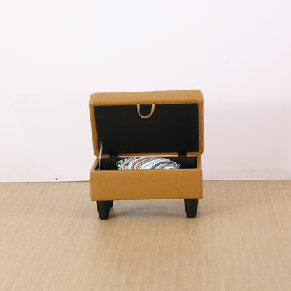 Enfield Faux Leather Storage Ottoman