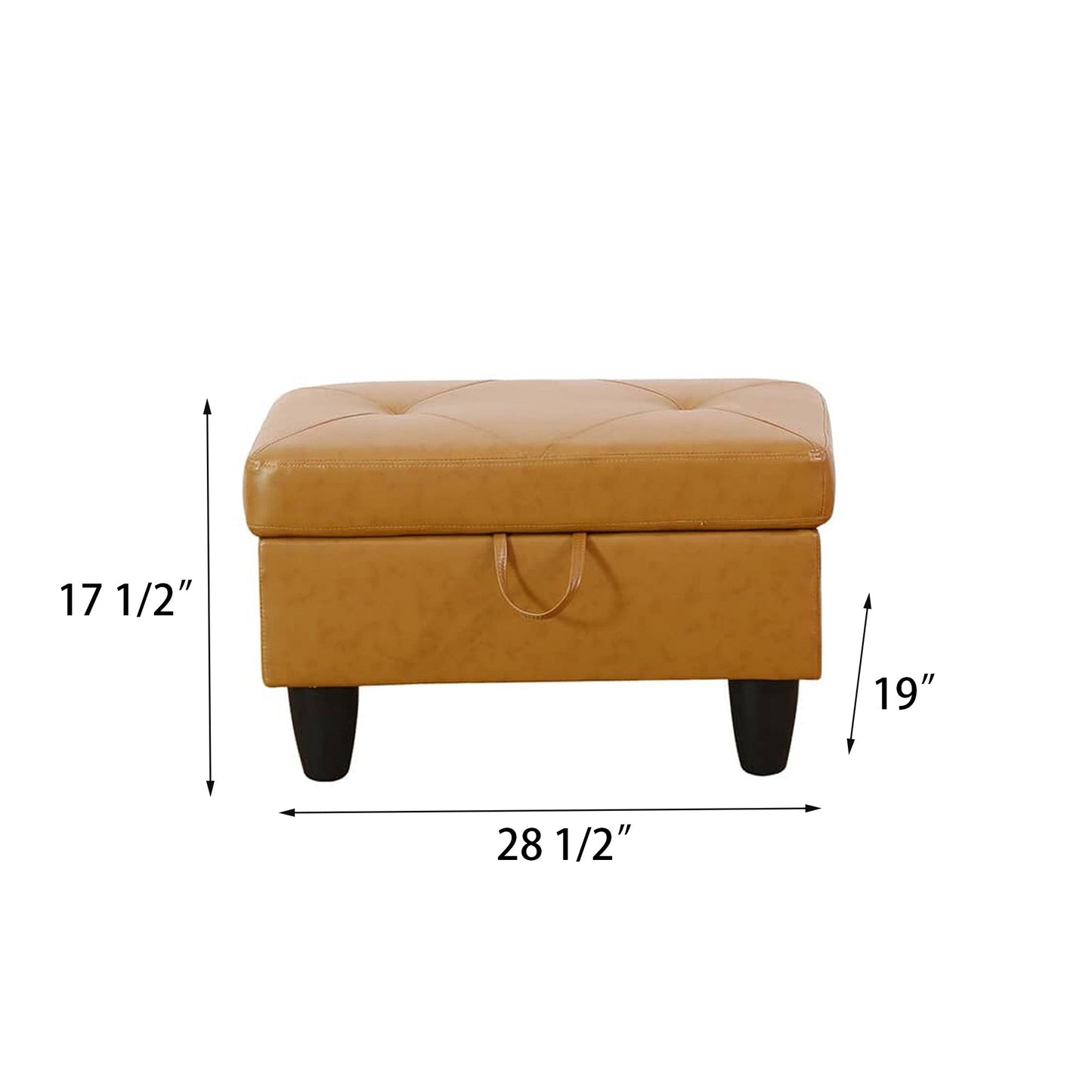 Enfield Faux Leather Storage Ottoman