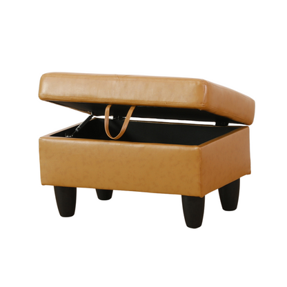 Enfield Faux Leather Storage Ottoman