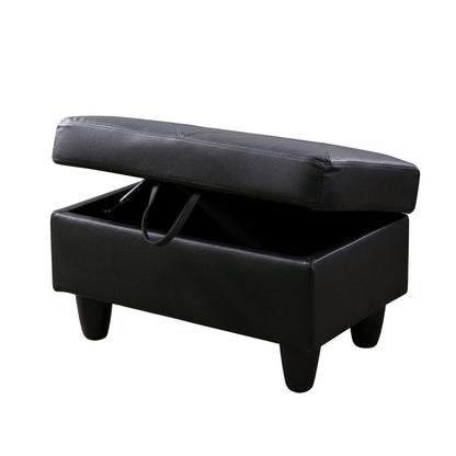 Enfield Faux Leather Storage Ottoman