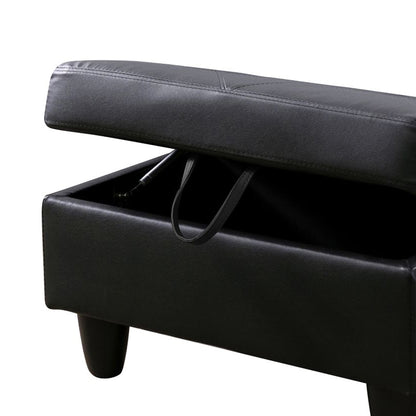 Enfield Faux Leather Storage Ottoman