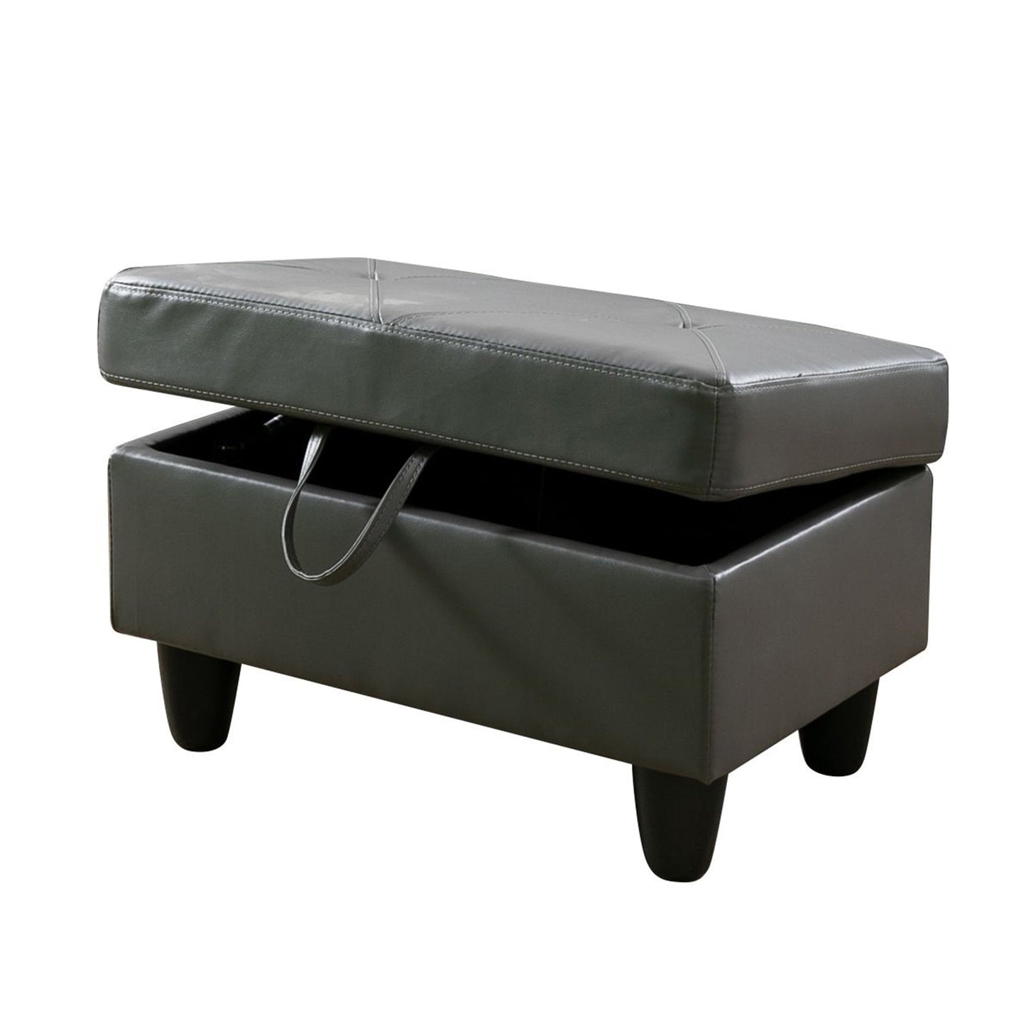 Enfield Faux Leather Storage Ottoman