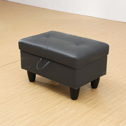 Enfield Faux Leather Storage Ottoman