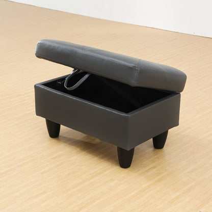 Enfield Faux Leather Storage Ottoman