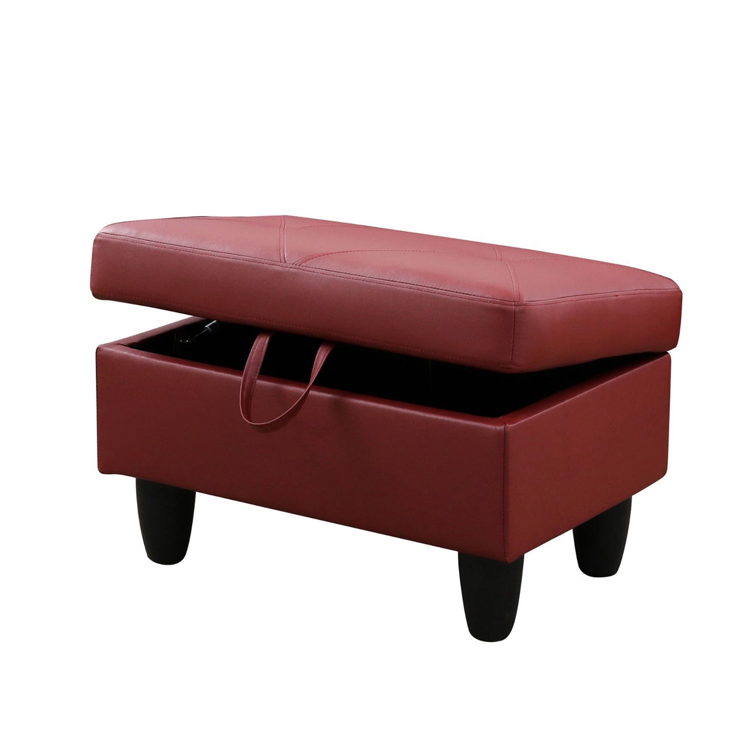 Pouf de rangement en similicuir Enfield