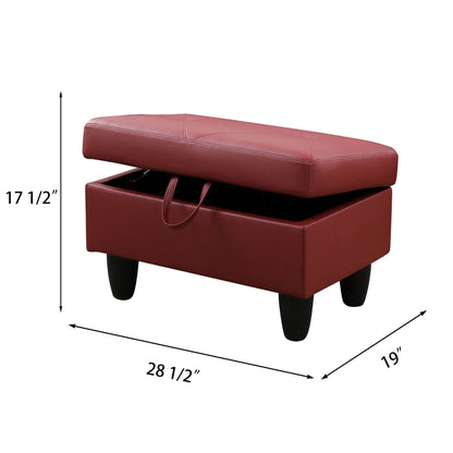 Enfield Faux Leather Storage Ottoman