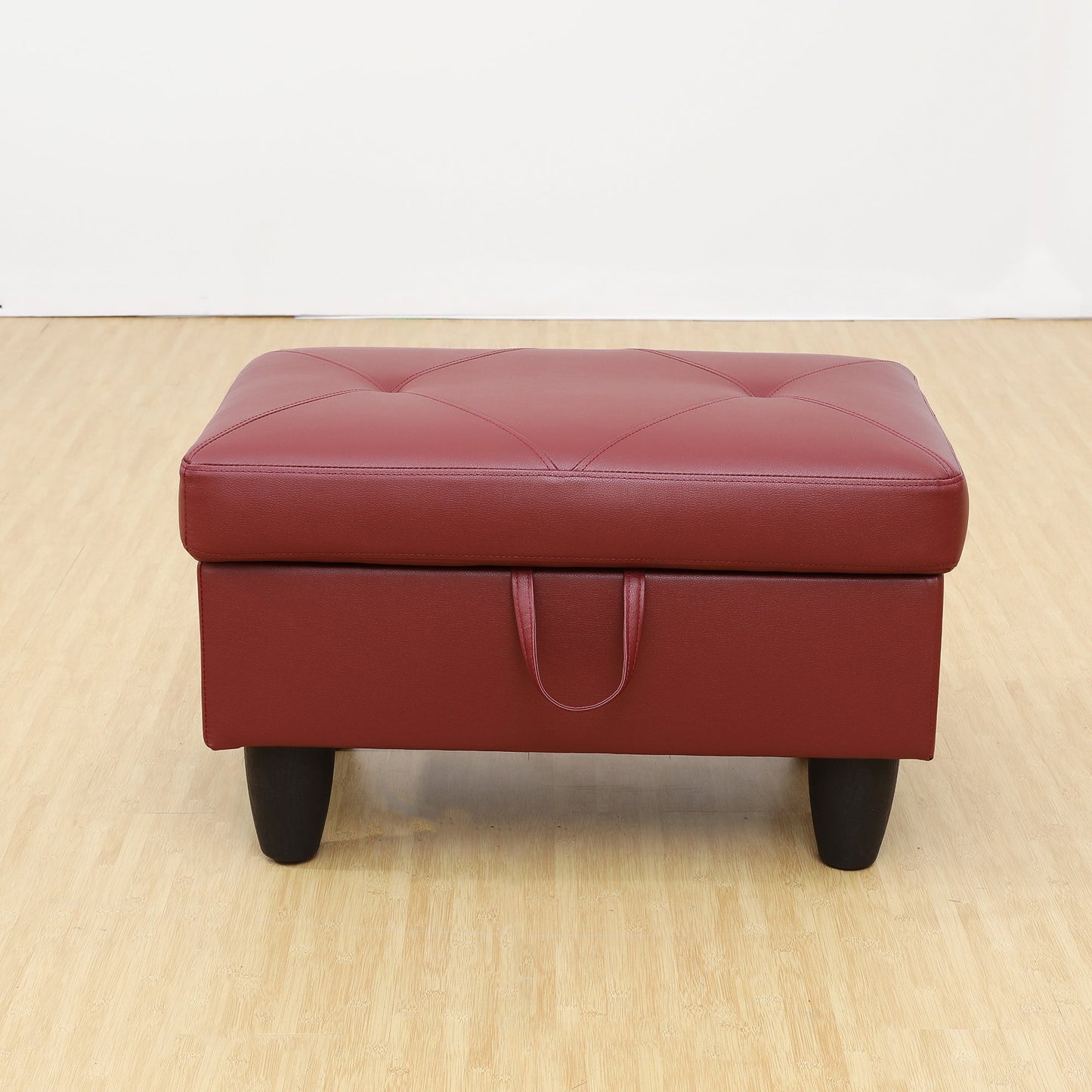 Enfield Faux Leather Storage Ottoman