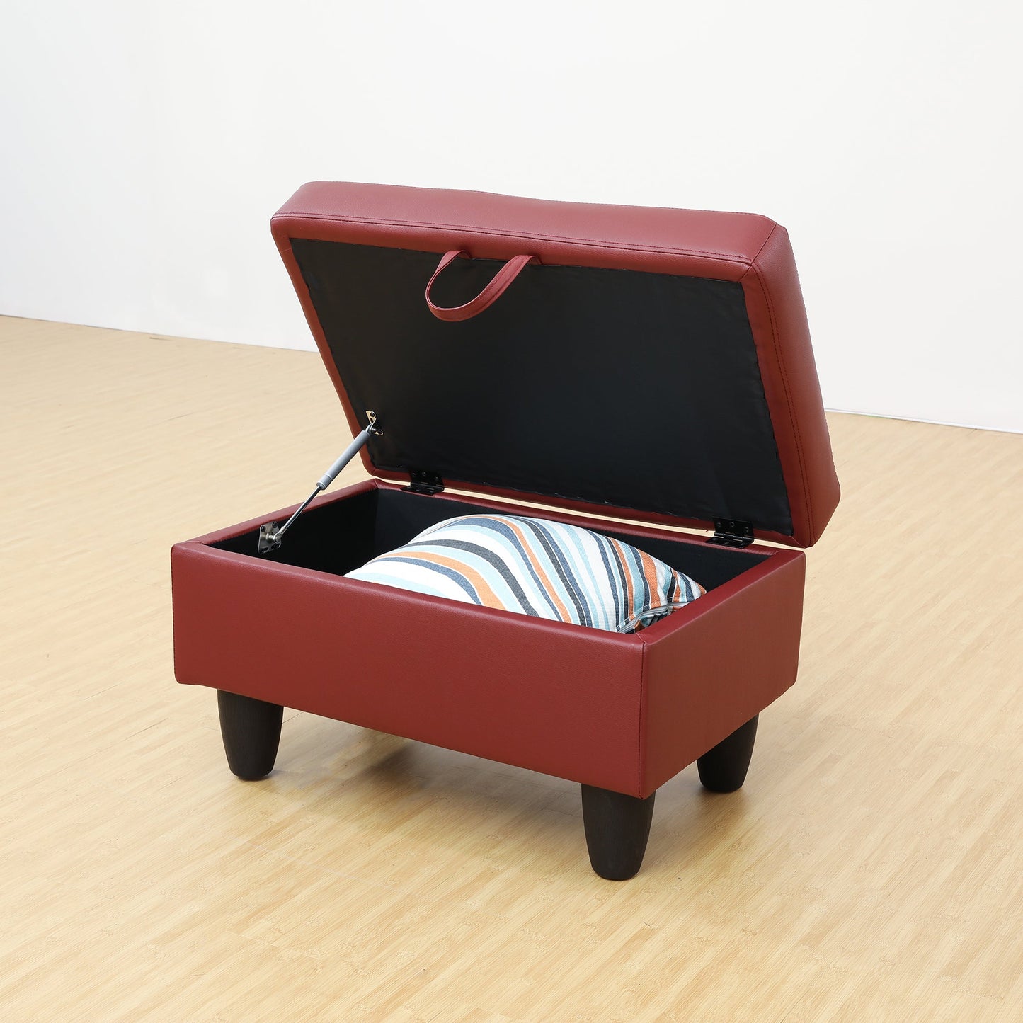 Pouf de rangement en similicuir Enfield