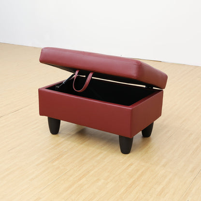 Enfield Faux Leather Storage Ottoman