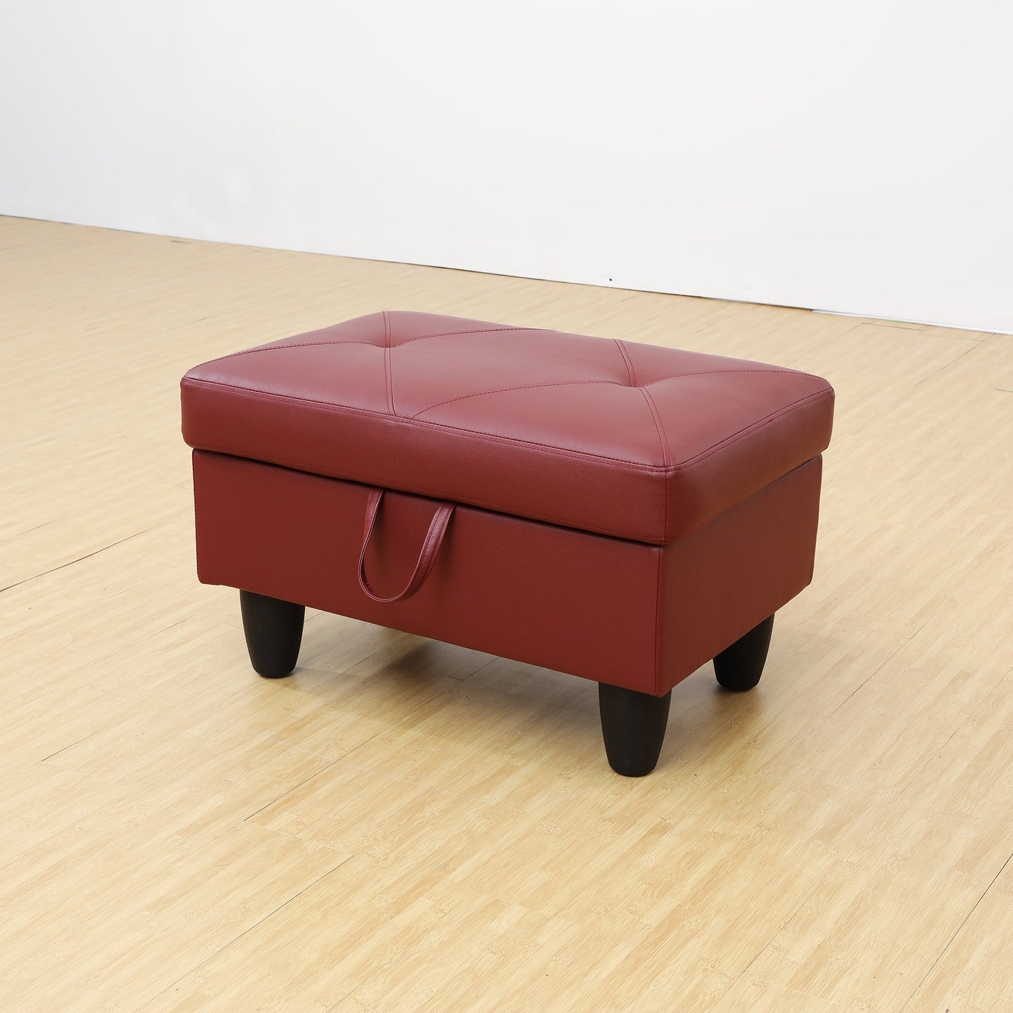 Enfield Faux Leather Storage Ottoman