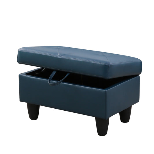 Enfield Faux Leather Storage Ottoman