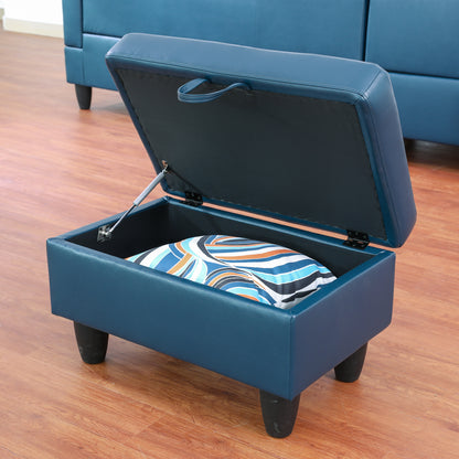 Enfield Faux Leather Storage Ottoman