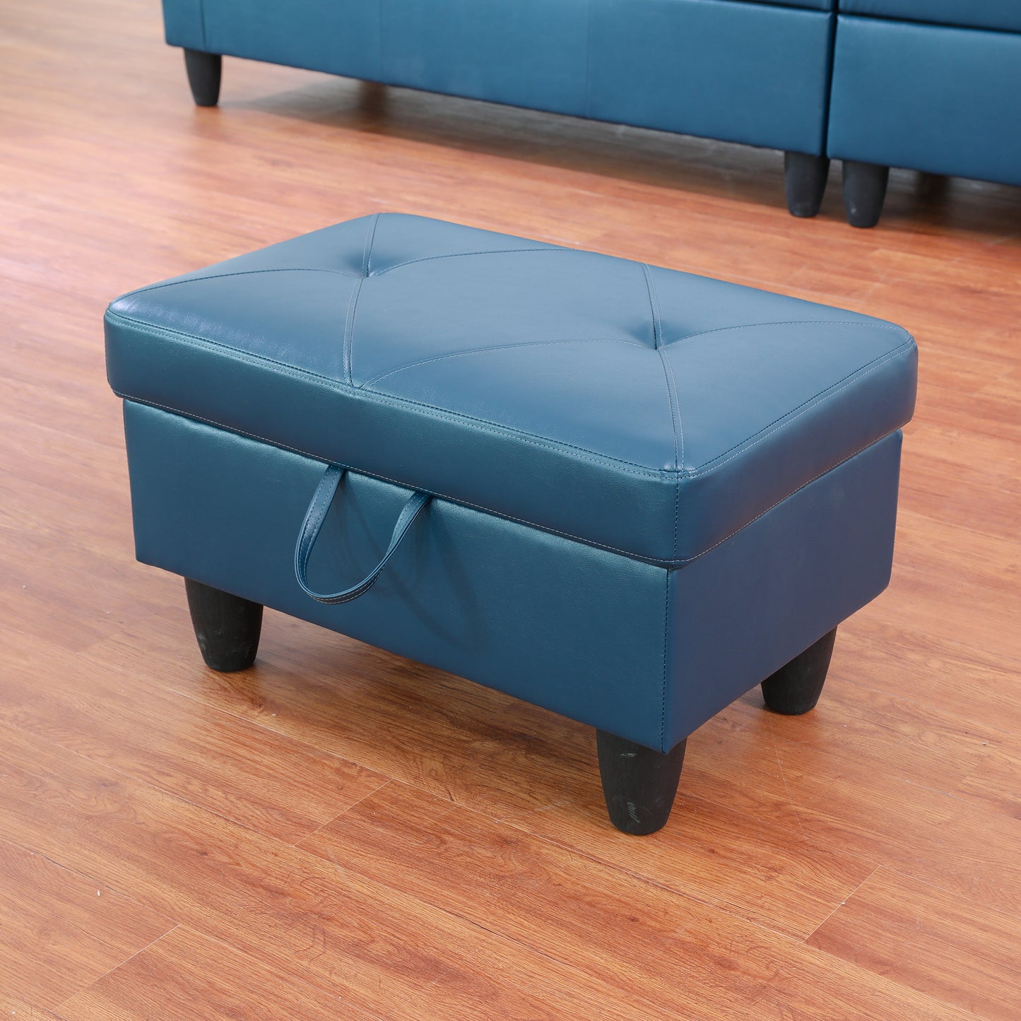 Enfield Faux Leather Storage Ottoman