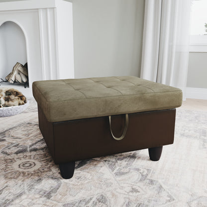 Indio Fabric Upholstered Storage Ottoman