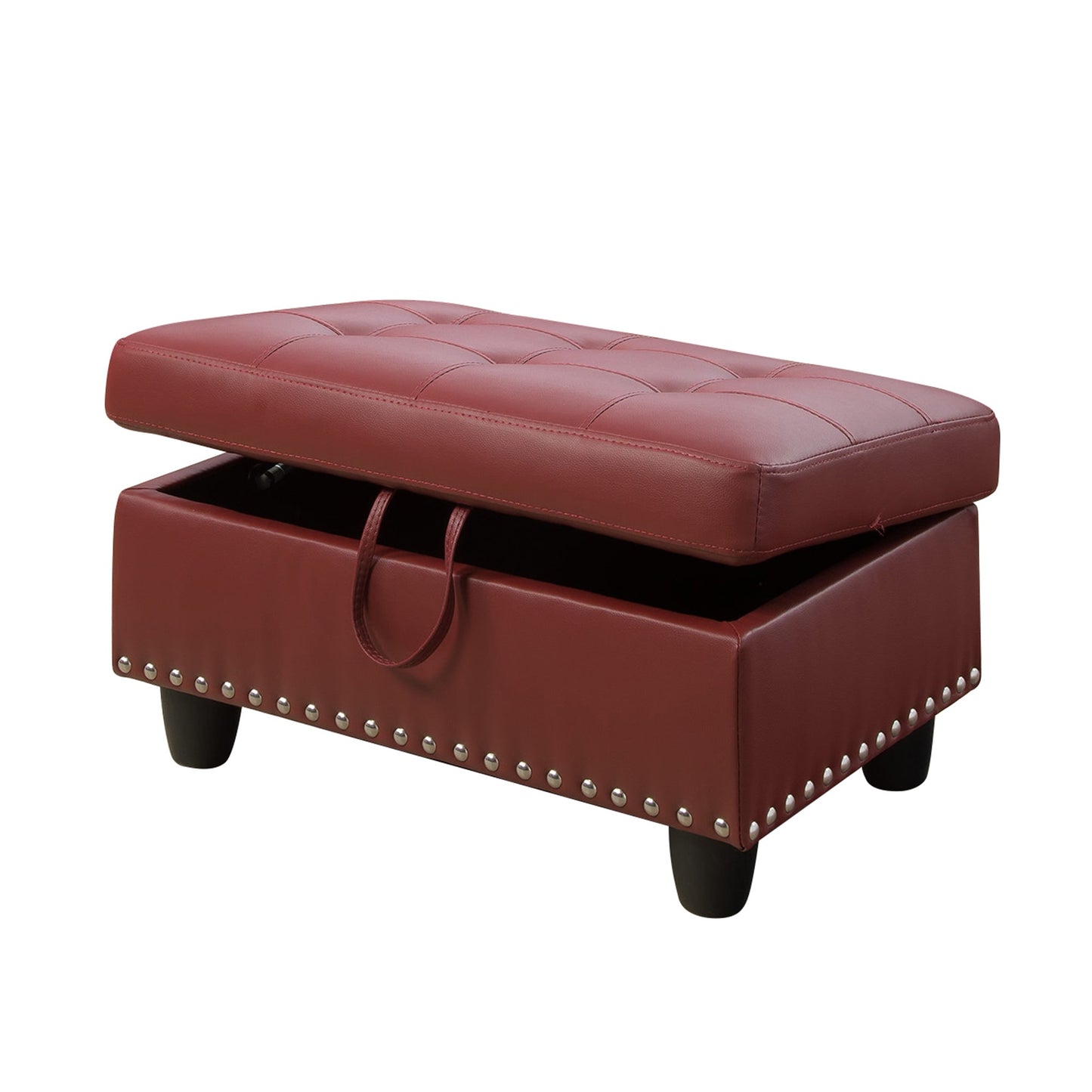 Blaise Faux Leather Upholstered Storage Ottoman