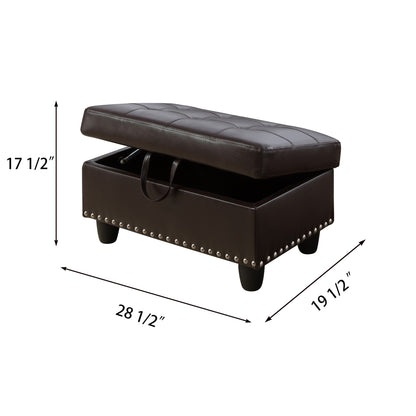 Blaise Faux Leather Upholstered Storage Ottoman