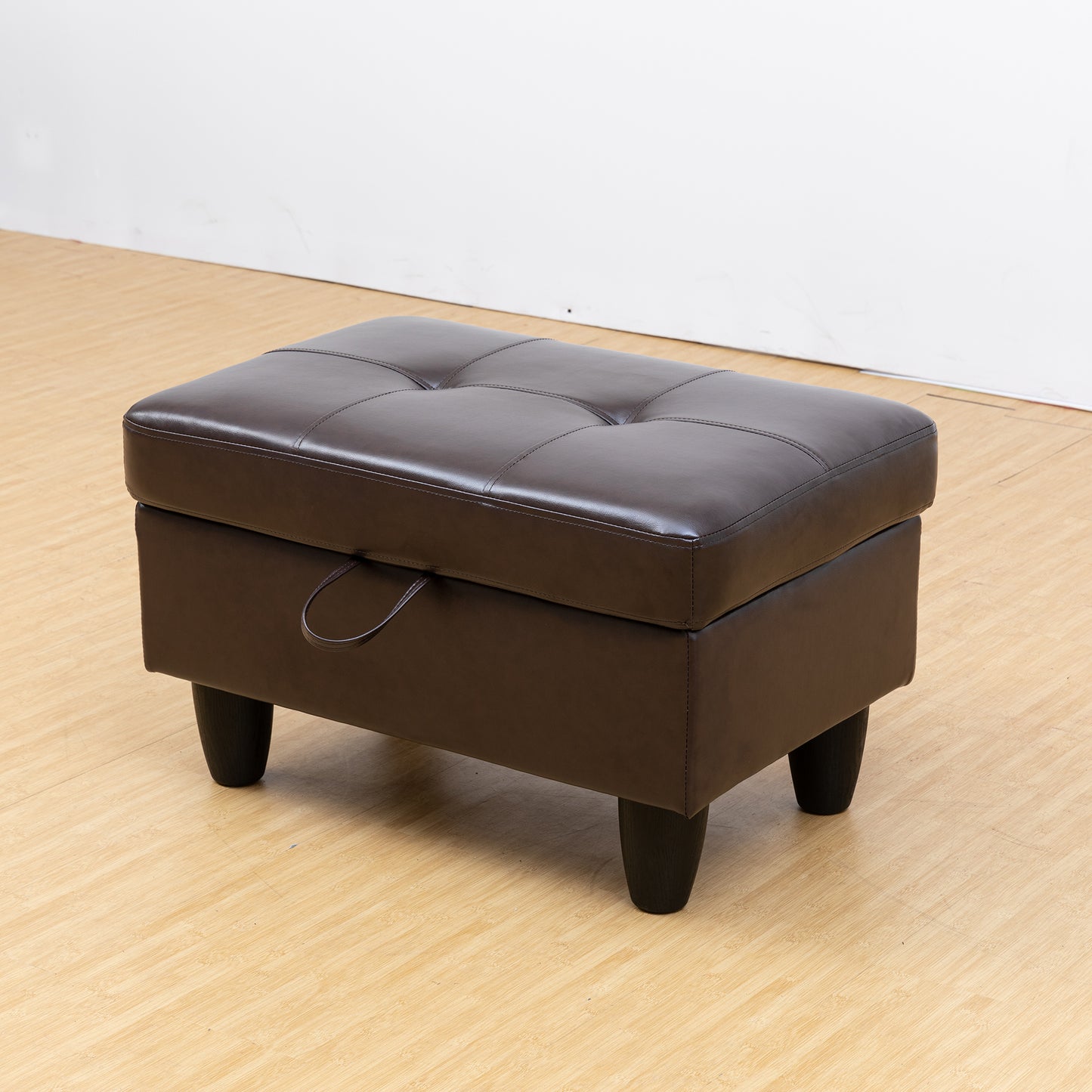 Brighton Faux Leather Storage Ottoman